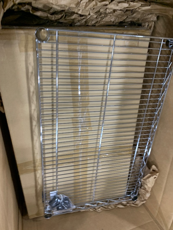 Photo 1 of ************MISSING 1 OF THE POSTS**************
Nexel Adjustable Wire Shelving Unit