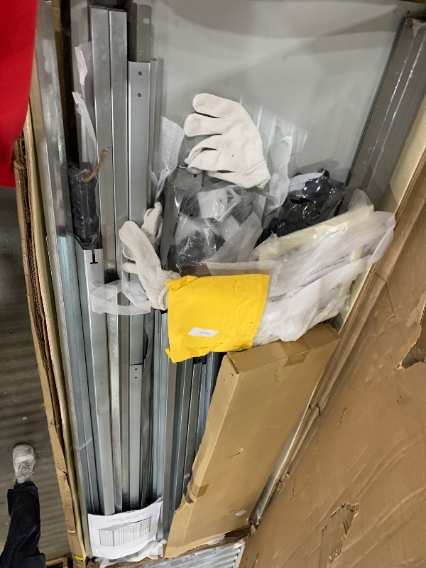 Photo 1 of *************FOR PARTS ONLY-MISSING PARTS******************
Shintenchi 6x4 FT Outdoor Storage Shed with Window, Lockable Outdoor Waterproof Tool Storage Sheds, Weather Resistant Tool Storage House Shed for Garden, Backyard, Patio Utility and Tool Storage,