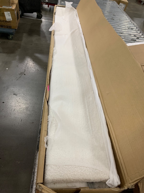 Photo 1 of *INCOMPLETE* Merax Twin Size Upholstered Platform Bed with Wood Supporting Feet and Twin Size Trundle, White