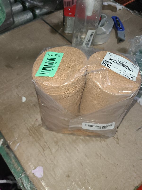 Photo 1 of 100 Pack Cork Coasters for Drinks, Absorbent Blank Saucers Blank Round for Laser Engraving, Hot Mug Safe & Non-Slip Surface Bulk DIY Coasters for Wedding, Coffee Bar, Home Decor for DIY, 90mm x 3mm