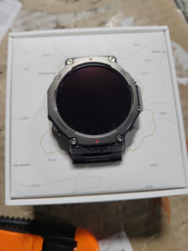 Photo 1 of Amazfit T-Rex 3 Rugged/Military Smart Watch 48mm, GPS (with Privacy), Offline Maps, Long Battery Life,328 Feet Water-Resistant, 170 Fitness/Sport Modes, AI, Voice Control, for Android or iPhone, Black**********S/N: 23239452134238