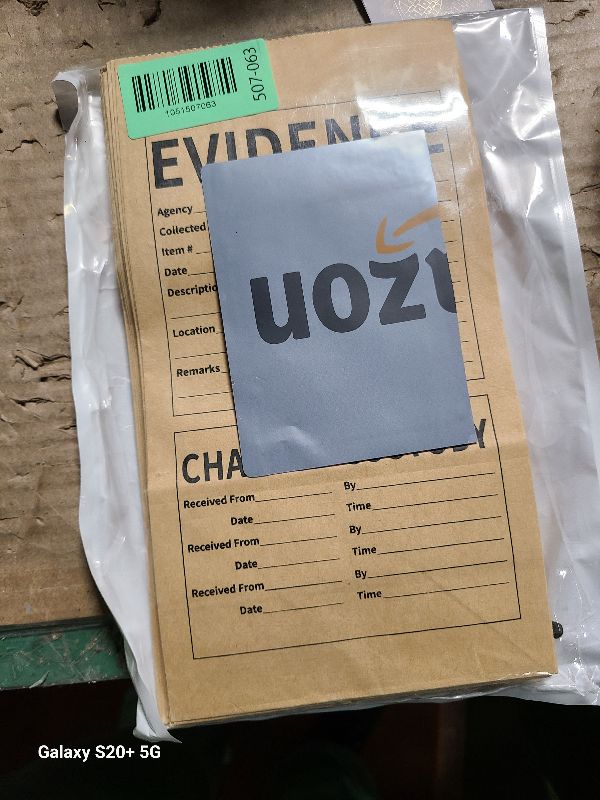 Photo 1 of 25 Pack Paper Evidence Bags 9.45 * 5 * 3 inch Crime Scene Paper Evidence Bag for Receipts (25)