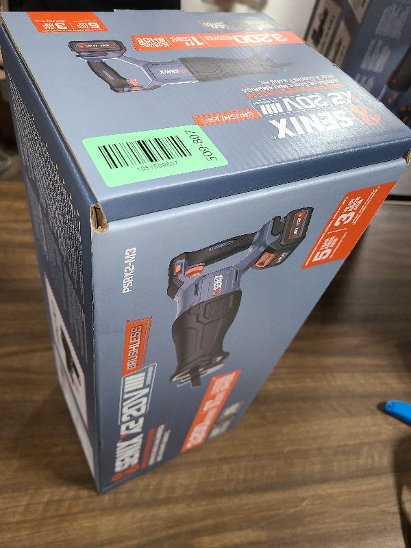 Photo 1 of SENIX X2 20 Volt Max* 1-Inch Compact Reciprocating Saw Power Tool Set, Variable Speed, 3200 SPM Max, Quick Blade Release, 3-Mode LED Light, Includes Battery and Charger (PSRX2-M3)