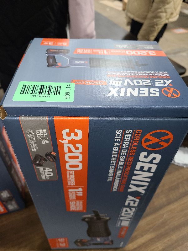 Photo 1 of SENIX X2 20 Volt Max* 1-Inch Compact Reciprocating Saw Power Tool Set, Variable Speed, 3200 SPM Max, Quick Blade Release, 3-Mode LED Light, Includes Battery and Charger (PSRX2-M3)