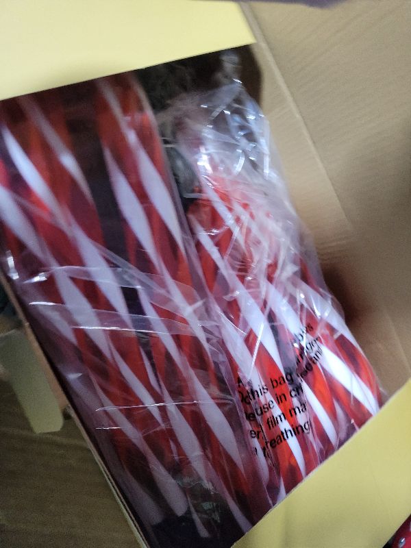 Photo 1 of 20 Pack Solar Christmas Candy Cane Lights, Christmas Decorations Outdoor Waterproof, Solar Powered Pathway Lights with 8 lighting Modes & Memory Function for Outside Party Garden Yard Patio Decoration