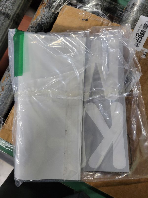 Photo 1 of 12 Sheets Large Letter Stickers -4 Inch White Vinyl Self Adhesive Alphabet Number Stickers Stick On Letters for Arts Crafts Outdoor Sign Wall Mailbox Windows Doors Car Poster Board(Art White, 4 Inch)