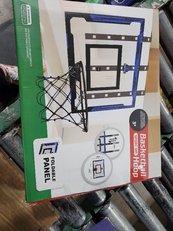 Photo 1 of 24" x 16" Indoor Large Basketball Hoop Toy - Upgraded Adjustable Height Basketball Hoop Over The Door with Complete Accessories, Basketball Toys Christmas Birthday Gifts for Kids & Adults