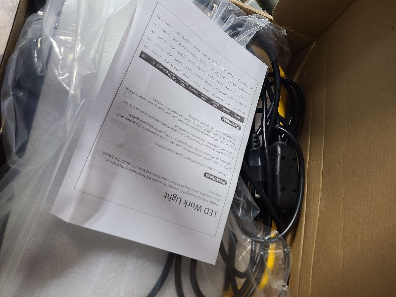 Photo 1 of 14400LM LED Work Light, 120W Flood Light with 16FT Cord & Switch, Portable Worklight with Stand, 5000K IP66 Waterproof Construction Lighting for Job Site Repairing Workshop Garage