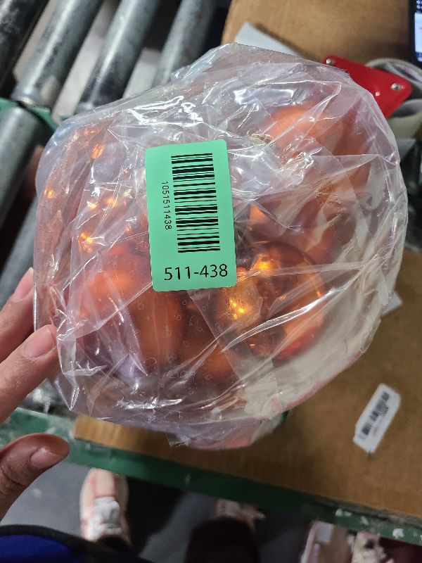Photo 1 of 2.36" Orange Christmas Balls Ornaments 25 Pcs Shatterproof Christmas Ornaments Set Halloween Balls Ornaments Orange Ornament for Xmas Tree Holiday Party