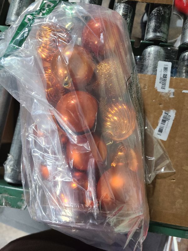 Photo 1 of 2.36" Orange Christmas Balls Ornaments 25 Pcs Shatterproof Christmas Ornaments Set Halloween Balls Ornaments Orange Ornament for Xmas Tree Holiday Party