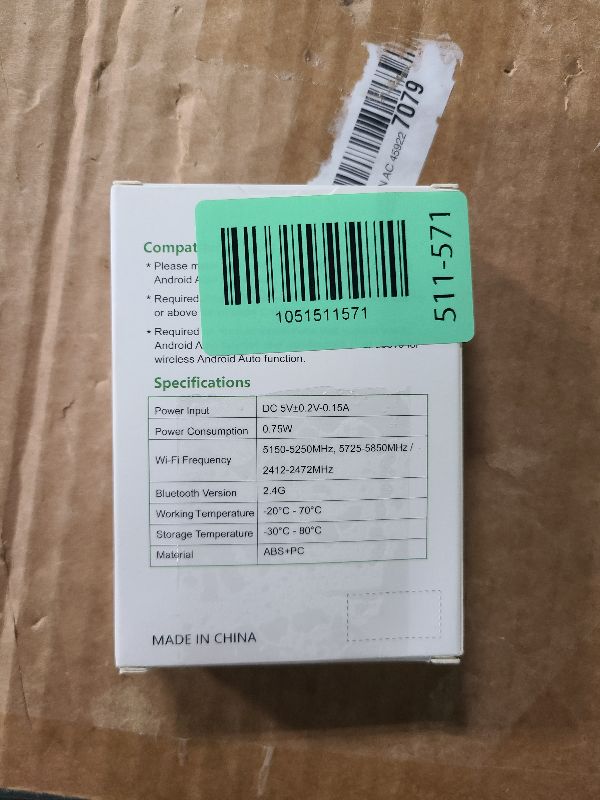 Photo 1 of 2026 Upgraded Wireless CarPlay Adapter - Fast Auto-Connect, Stable Connection, Mini Size Plug & Play Adapter for iPhone & Android Auto Compatible Cars