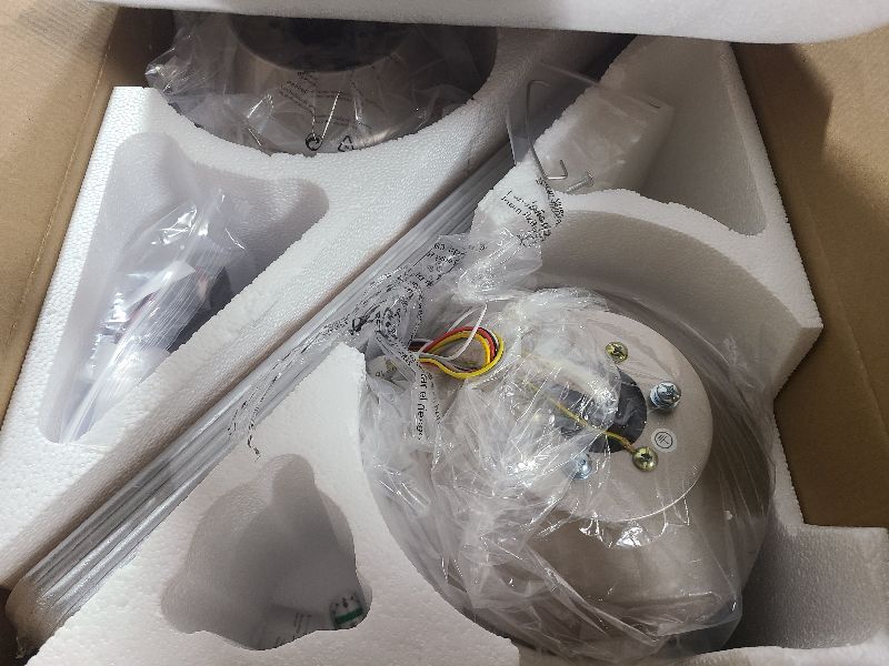 Photo 1 of 46" Ceiling Fan with Lights Low Profile, Flush Mount Ceiling Light with Remote and 5 Blades, Mute Reversible Motor, 6 Speeds and 3CCT Dimming, Modern Fan Light for Indoor Bedroom, Silver