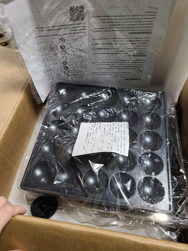 Photo 1 of 110V US Commercial 25PCS Mini Pancake Maker,950W Mini Dutch Pancake Maker,Non-stick,Dutch Poffertjes Grill,Stainless Steel,Breakfast,Snacks,Desserts.