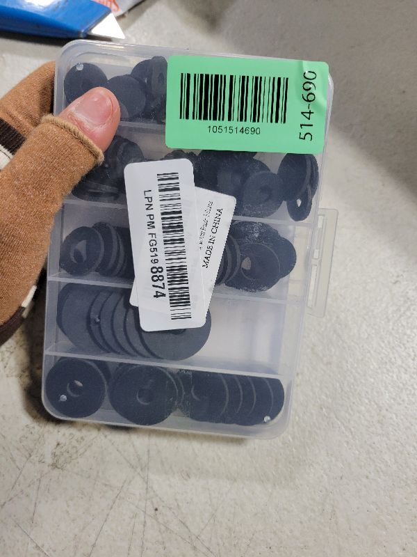 Photo 1 of 120Pcs Flat Rubber Washers Assortment Kit,16/18/20/25/30mm Black Washer,Vibration Absorbing Pads Sealing Rubber Washers for Faucets Garden Bolts Screws Hose Plumbing Shower Head- 5 Sizes