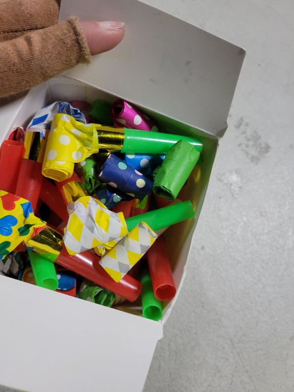 Photo 1 of 30 PCS Colorful Party Blower Blowouts Noisemakers, Birthday Blowouts Whistles for Party Favors, New Years Blow Horns for Family Gatherings
