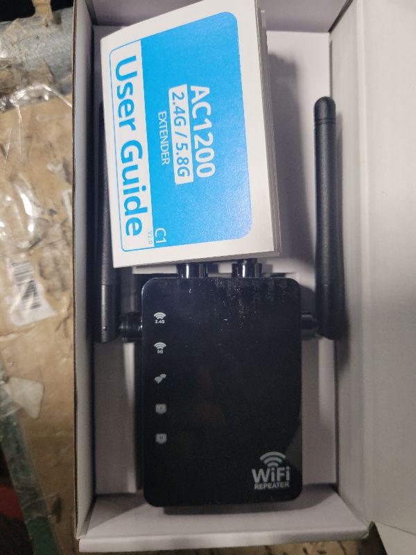 Photo 1 of 12880 Sq.Ft Range WiFi Extender Signal Booster Dual Band 5GHz/2.4GHz, 105-Device Compatibility, Simple Installation, WiFi Extender