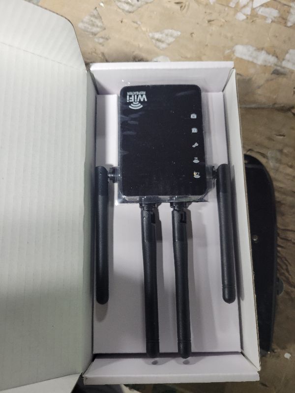 Photo 1 of 12880 Sq.Ft Range WiFi Extender Signal Booster Dual Band 5GHz/2.4GHz, 105-Device Compatibility, Simple Installation, WiFi Extender