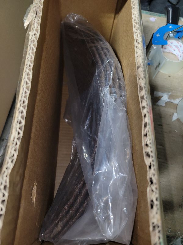 Photo 1 of 24inch Christmas Tree Collar, Woven Rattan Xmas Tree Collar for Slim Tree with Braided Design & Cord Cut-Out, Tree Base Cover Basket, Fit for 4ft 5ft 6ft 7ft Artificial Christmas Tree, Brown