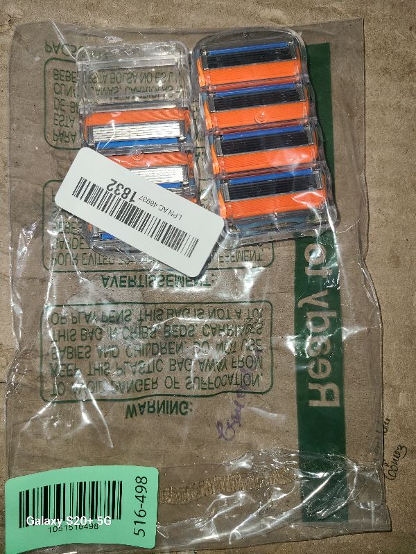 Photo 1 of 16 Count Razor Blade Shaving Razor Blade Refills for Fusion 5, Orange New Version