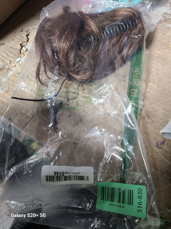 Photo 1 of 14 Inch Ponytail Extension - Clip in Ponytail Hair Extensions, Curly Wavy Pony Tails Hair Extensions, Synthetic Claw Clip Ponytail Extension for Women (Color: Medium Brown Mixed Honey Blonde)