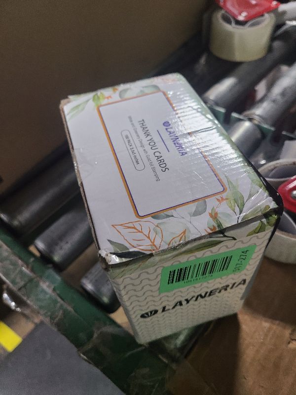 Photo 1 of 100 Bulk Thank You Cards with Envelopes White and Greenery Gold Foil – Floral watercolor Cards Thank You Notes with Envelopes and Eucalyptus leaves for Wedding Bridal Baby Shower Graduation Fune