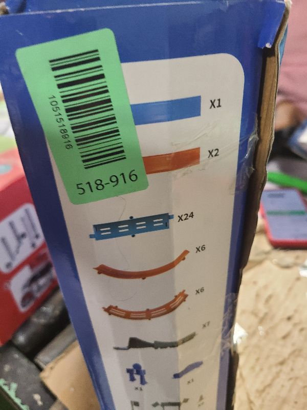 Photo 1 of ?Slot Car Race Track Sets with 360° Thrill Loops & 4 High-Speed Cars, 64 Pcs Large Flexible Racing Track for Kids Ages 3-5 4-8 8-12, Race Car Toys Gift for Boys Girls Birthday Christmas