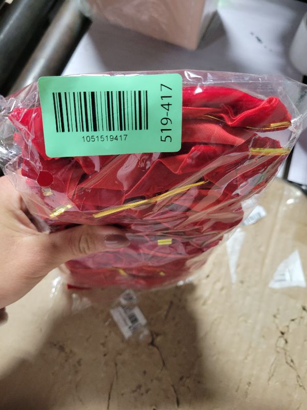 Photo 1 of 24pcs Red Velvet Bows for Christmas Tree, Large Ribbon Christmas Tree Bows, Red Velvet Bow Ornaments for Christmastree Gift Wrapping with Gold Twist Ties