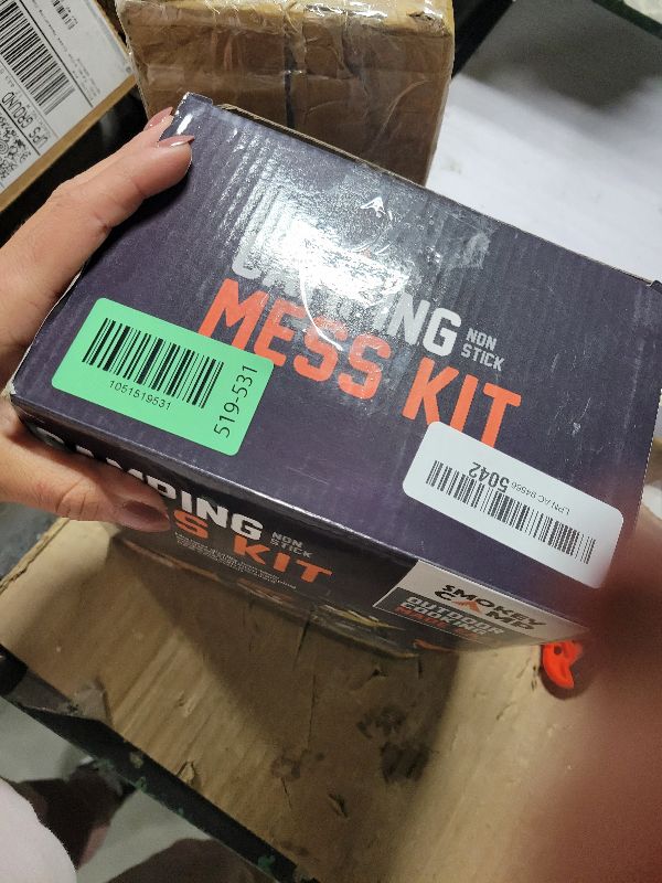 Photo 1 of 11 Pcs Smokey Camp Backpacking Cooking Set with Stove & Adapter - Pot, Pan, Stove, Cutlery, Compact Camping Cookware Mess Kit for One Person, All in One Non-Stick Camping Cooking Set, Hiking, Picnic