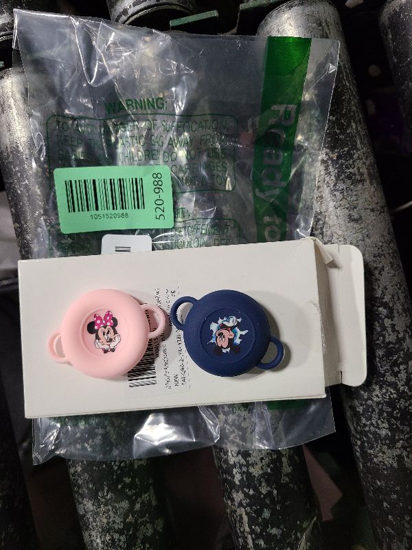 Photo 1 of [2 Pack] Kids Shoelaces & Straps Holder Only Compatible for Airtag Protective Case, Cartoon Funny Silicone Case for Children Shoes Shoestring, Waterproof Hidden Accessories?Dark Blue+Pink?