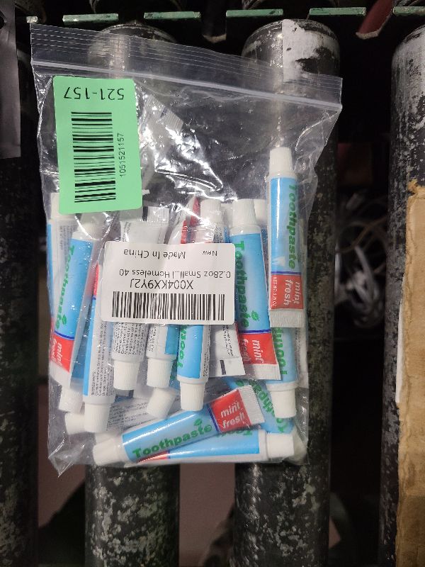 Photo 1 of 0.28oz Small Toothpaste Travel Size Bulk,Mini Toothpaste Travel,Mint Scent TSA Compliant for Hotel Camping Gym Office School Homeless 40