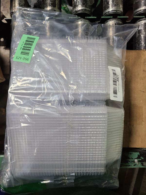 Photo 1 of 100 Pcs Transparent Cake Slice Containers Plastic Containers with Lids 5“ Clear Medium Hinged Lid Cheesecake Container Pie Slice Containers Disposable to Go Box for Restaurants Delivery Takeout