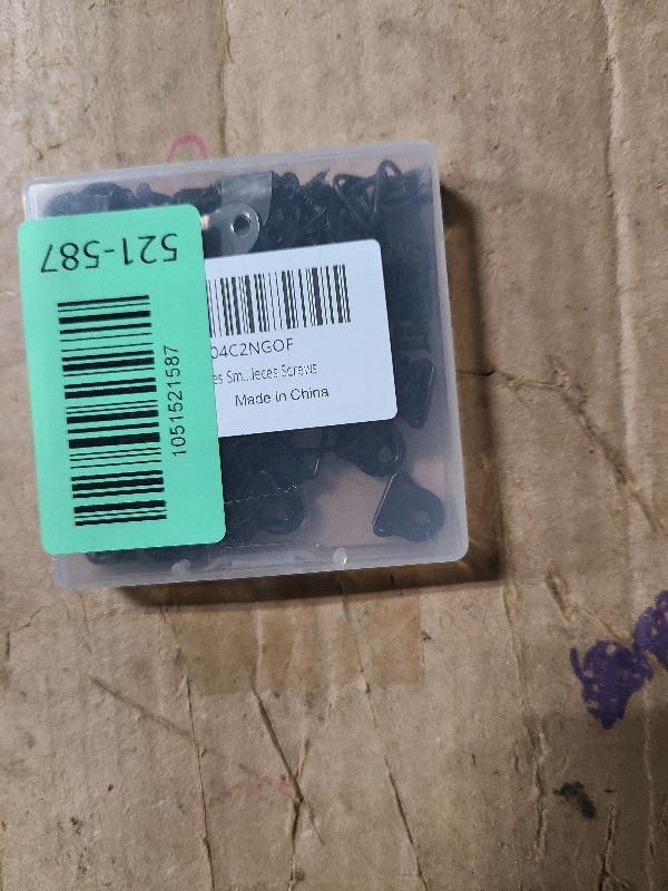 Photo 1 of 100 Pieces Small Triangle Ring Steel Picture Hangers with 100 Pieces Screws, Triangle Rings Picture Hangers, Small Single Hole D Hooks, Light Duty D Rings for Clock (Black)