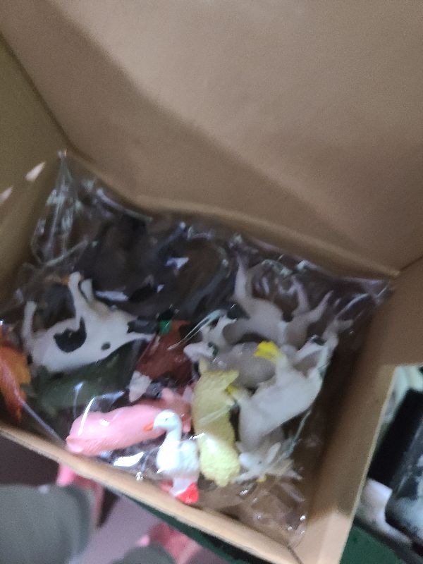 Photo 1 of 15 Pcs Mini Figures Toys Realistic Farm Animal Figurines, Plastic Learning Educational Playset Animal Themed Party Supplies Cake Topper Ornaments for Easter Egg Birthday Christmas