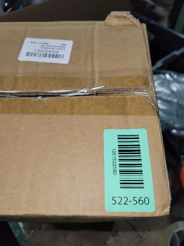 Photo 1 of 2 Gallon Glass Beverage Dispenser with Stand and Lid, 18/8 Stainless Steel Spigot - Glass Drink Dispensers for Parties - Mason Jar Drink Dispensers with Lids