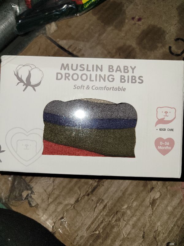 Photo 1 of 100% Cotton Muslin Baby Drooling Bibs 8-Pack Adjustable Bandana Bibs for Baby Girls Boys Drooling and Teething (Neutral Pastel)