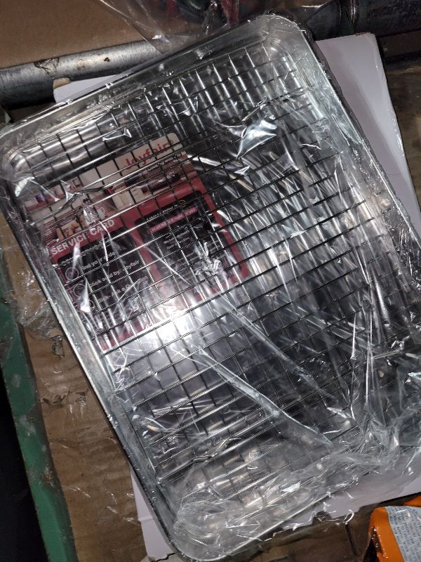 Photo 1 of 12.5 Inch Baking Sheet Pan with Cooling Rack Set, Joyfair Stainless Steel Toaster Oven Tray Pans with Grid Racks, Rectangular Bakeware for Cookie/Bacon, Heavy Duty & Rust-free, Dishwasher Safe