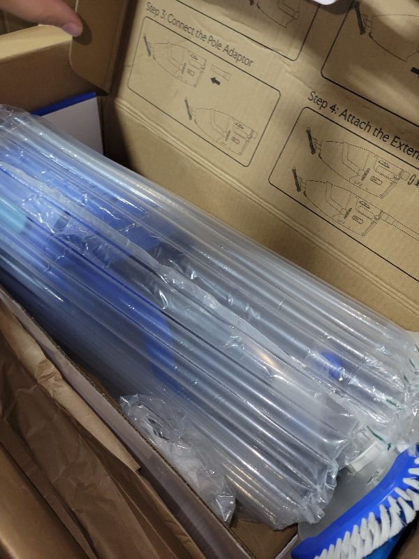 Photo 1 of Cordless Handheld Pool Vacuum Cleaner with Telescopic Pole, 26.5 GPM Powerful Suction, Longer 1H Runtime, Portable Pool Vacuums for Above Ground/Inground Pools, Hot Tubs, Spas