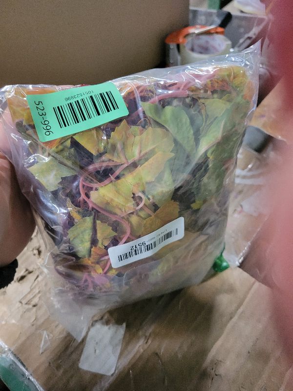 Photo 1 of 2 Pack Fall Maple Leaf Garland Clearance - 6.5ft/Piece Artificial Fall Foliage Garland Autumn Decoration for Home Wedding Halloween Party Thanksgiving