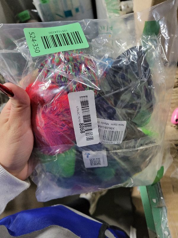 Photo 1 of 2 Pack Christmas LED Light-up Knitted Beanie Hat Colorful with 3 Flashing Modes for Holiday Xmas Christmas Party Supplies(One Size Fits More)