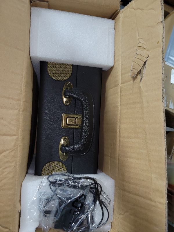 Photo 1 of Vinyl Record Player 3-Speed Bluetooth Suitcase Portable Belt-Driven Record Player with Built-in Speakers RCA Line Out AUX in Headphone Jack Vintage Turntable