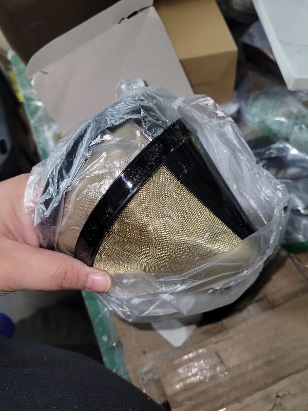 Photo 1 of 2 Pack Reusable Coffee Filters, Gold Metal Permanent Coffee Filter Basket Replacement for Cuisinart and Ninja Coffee Maker (8-12 Cup), Food-grade and Easy Cleaning