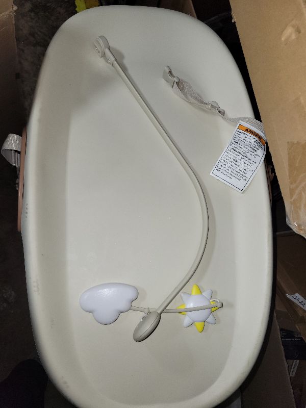 Photo 2 of Skip Hop Baby Changing Pad Nursery Style Wipe-Clean Contoured with Cushioned Foam, Non-Skid Base, Built-in Safety Belt & Tuck-Away Toy Bar, Oat