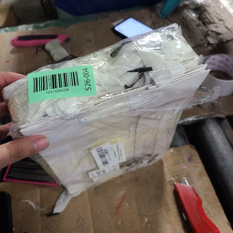 Photo 1 of 12 Pcs White Kraft Paper Gift Bags with Transparent Window, 9.84"x7.0"x5.12" Kraft Shopping Bags with Handles for Bouquet Christmas Birthdays Festivals Party Weddings Wrapping