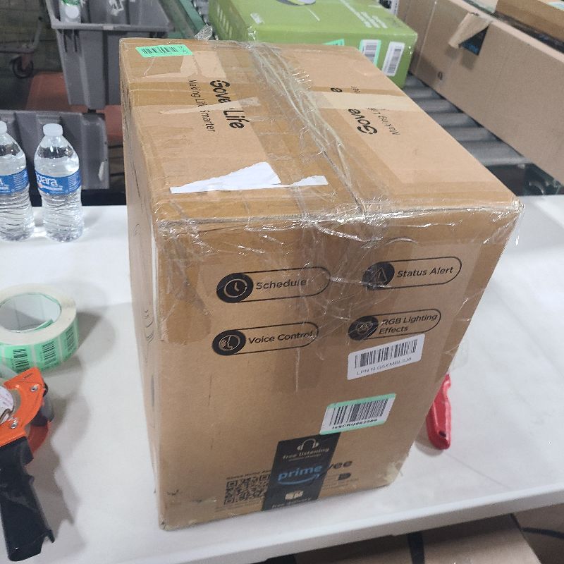 Photo 1 of GoveeLife Smart Ice Maker Countertop, Portable Ice Machine with Voice Control, 9 Ice Cubes in 6 Minutes 3 Sizes, 26lbs/24Hrs, Self Cleaning RGB Lights, Quiet Ice Maker with Scoop for Kitchen Black