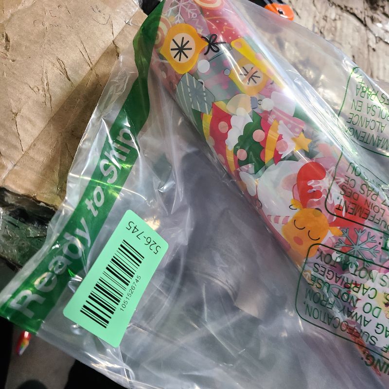 View 2 of 100 Ft X 32 in Christmas Cellophane Wrap Roll Christmas Cellophane Bags Xmas Cellophane Wrap with Special Santa Claus Elk Christmas Tree for Christmas Gift Basket, Treat Wine(Christmas Pattern)