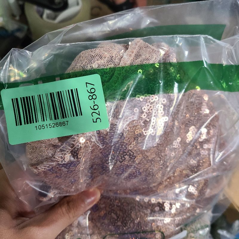 Photo 1 of 2 Packs 12 x 72 inches Rose Gold Sequin Table Runner, Glitter Runner for Birthday Party Supplies Decorations Wedding Bachelorette Holiday Celebration Bridal Shower Baby Shower