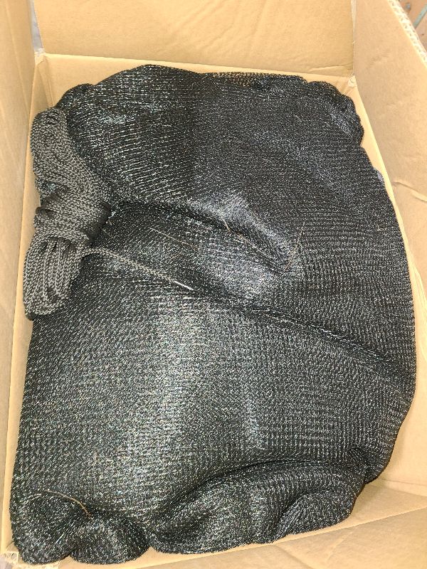 Photo 1 of 14FT Trampoline Replacement Safety Enclosure Net for 6 Straight Poles Round Frame Trampolines, Breathable and Weather-Resistant Trampoline Net with Adjustable Straps (Net Only) Blue