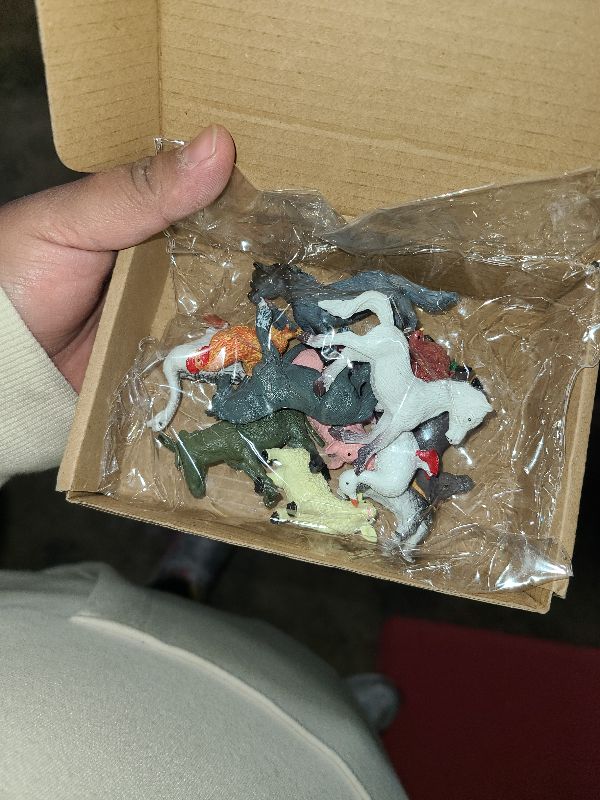 Photo 1 of 15 Pcs Mini Figures Toys Realistic Farm Animal Figurines, Plastic Learning Educational Playset Animal Themed Party Supplies Cake Topper Ornaments for Easter Egg Birthday Christmas