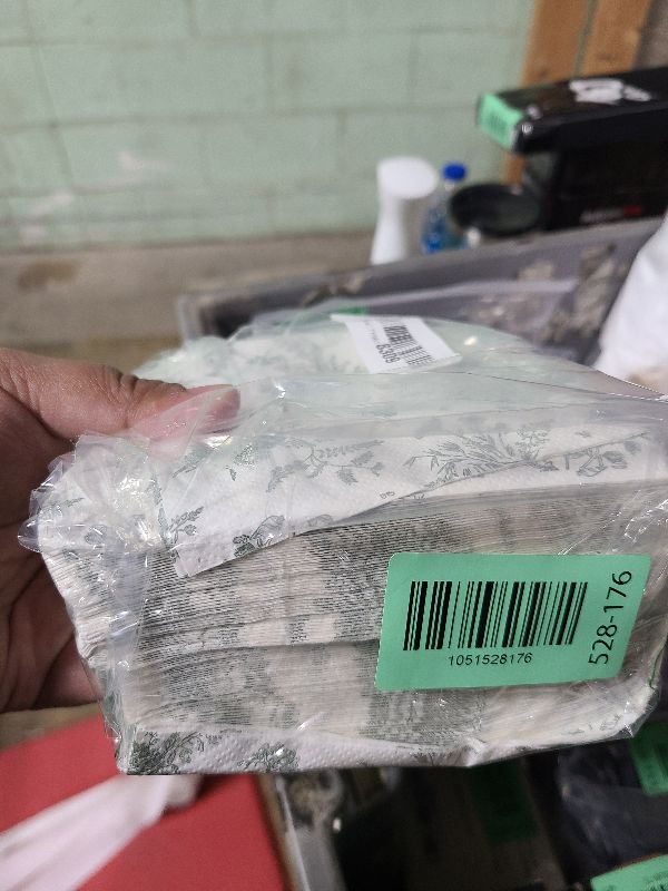 Photo 1 of 100 Floral Cocktail Napkins Sage Green White Toile Paper Napkins Vintage Green Flower Bouquet Disposable Hand Towels for Bridal Baby Shower Christmas Tea Party Supplies Table Decor (Sage Green)