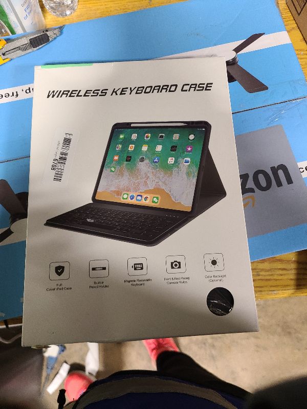 Photo 1 of BLUTLOTUS Keyboard case for iPad 5th/6th Generation 2017/2018, 9.7 Inch iPad Air 2 Case, Removable Wireless Backlit Detachable Keyboard, Folio Smart Cover(Black)